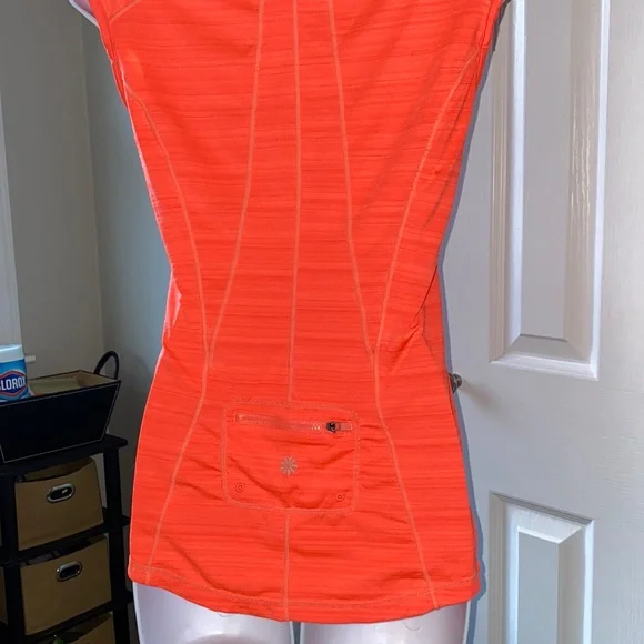 Women’s Athleta sleeveless bright neon orange workout shirt , size XS - Picture 8 of 10